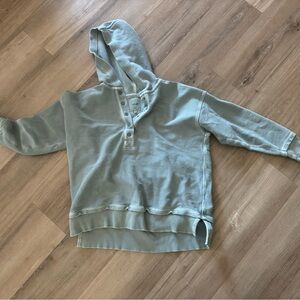 Aerie Green Small Oversized Ribbed Hoodie